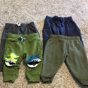 Bundle of 4 baby boy sweatpants, see pics for brands, size 12 months